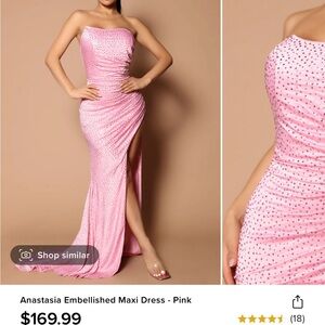 Pink rhinestone dress